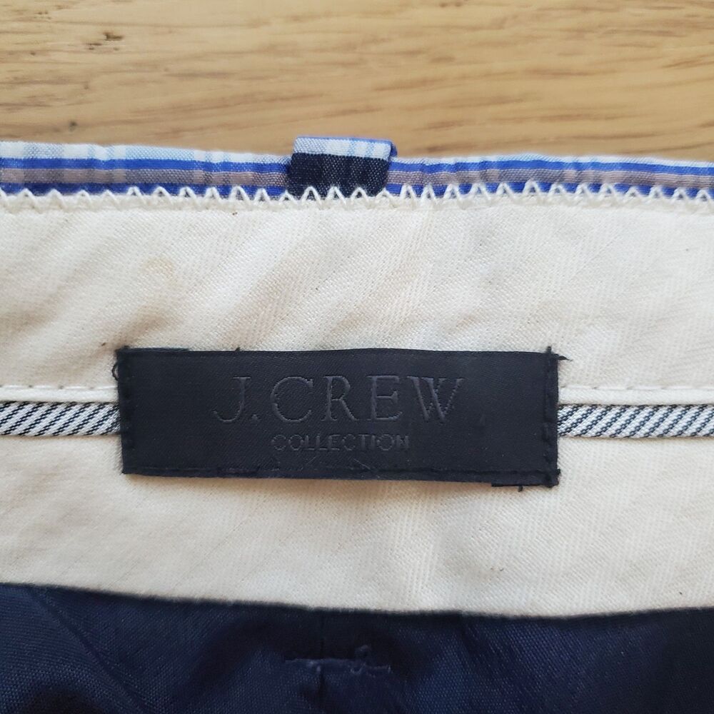 J. Crew Blue Plaid Silk Cropped Wide Leg Trousers - Picture 6 of 11